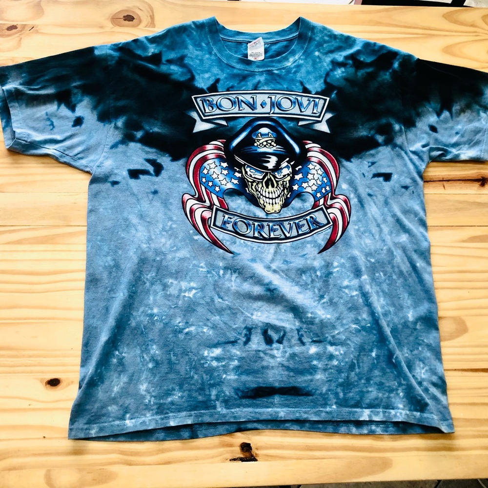 Vintage  Bon Jovi Forever Tie Dye T-Shirt XL  Tour 2006